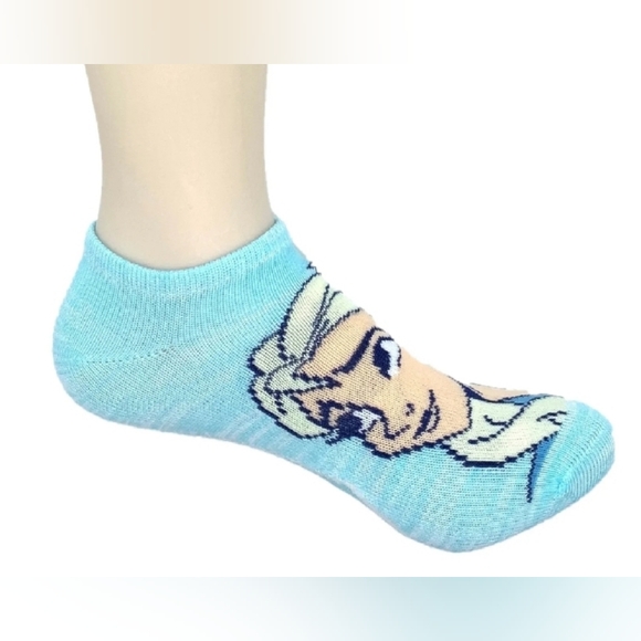 Nwt Disney Frozen Character Socks in Blue and Purple - Picture 2 of 3